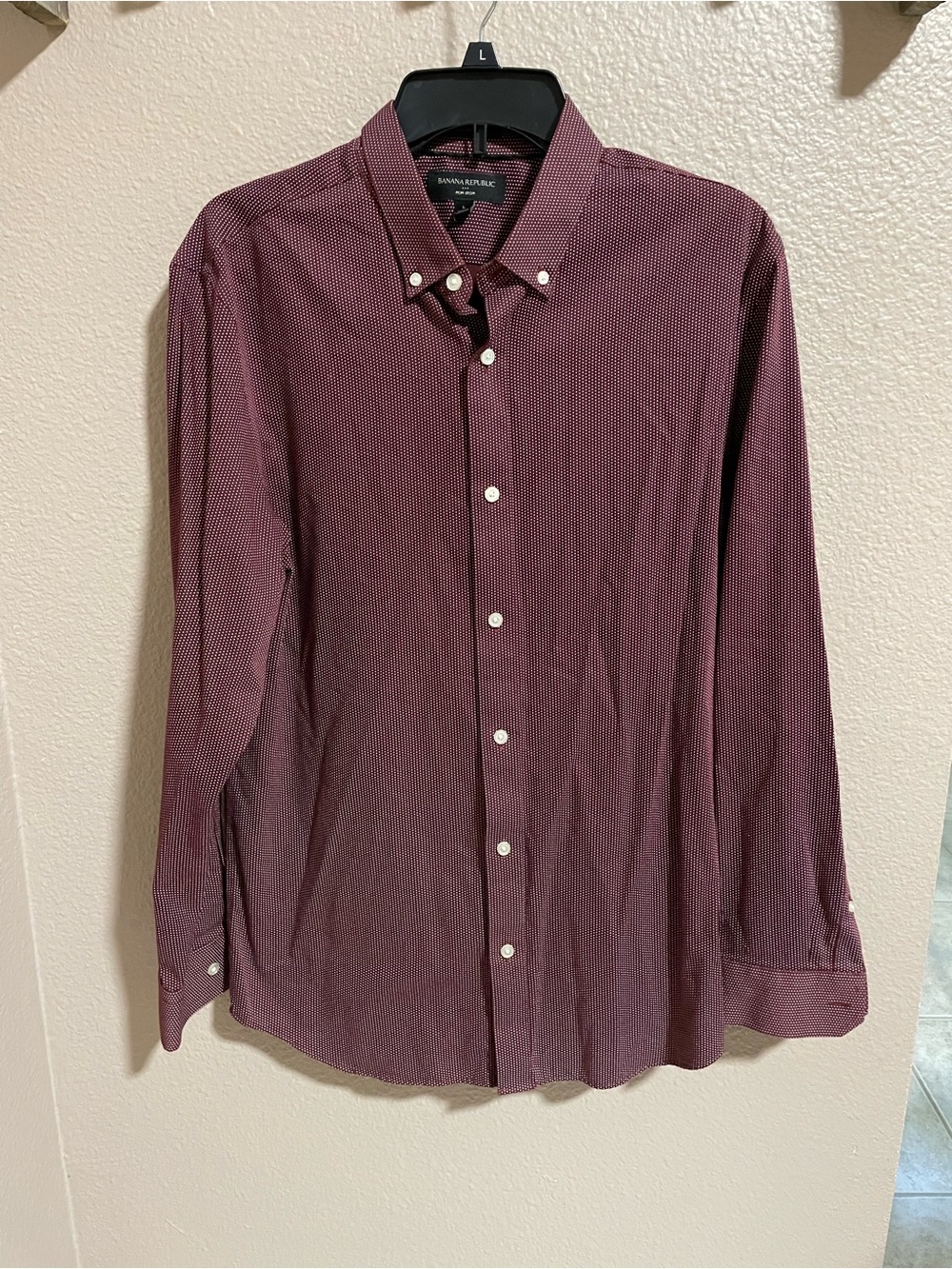 Banana Republic Men's Long-Sleeve Button-Down Shirt - Wine